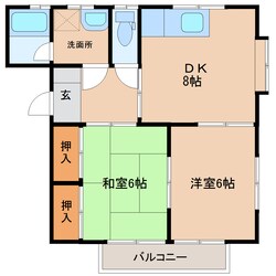 ノーブルタウンB棟の物件間取画像